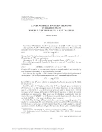 A Polynomially Bounded Operator on Hilbert Space Which Is Not Similar to a Contraction