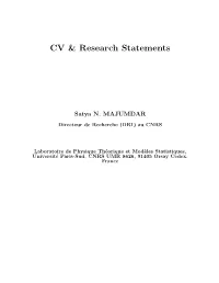CV & Research Statements