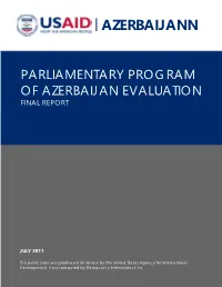 Parliamentary Program of Azerbaijan Evaluation, DI