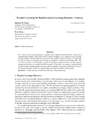Transfer Learning for Reinforcement Learning Domains: a Survey