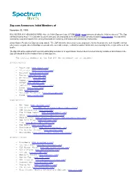 Zap.Com Announces Initial Members Of