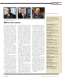 AAAS Honors Three Researchers Charles Barlowe, Ph.D., Chair and Three Geisel School of Medi- Cell Division
