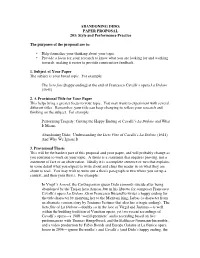 ABANDONING DIDO: PAPER PROPOSAL 203: Style and Performance Practice
