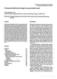 Crustacean Biodiversity Through the Marine Fossil Record