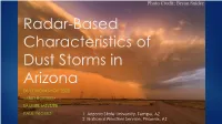 Dust Storms in Arizona