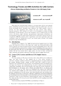 Key Technologies of LNG Carrier and Recent MHI Activity- Variation Of