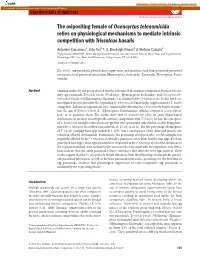 The Ovipositing Female of Ooencyrtus Telenomicida Relies on Physiological Mechanisms to Mediate Intrinsic Competition with Trissolcus Basalis
