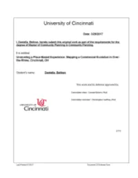 Unraveling a Place-Based Experience: Mapping a Commercial Evolution in Over-The-Rhine, Cincinnati, OH