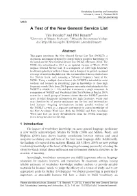 A Test of the New General Service List