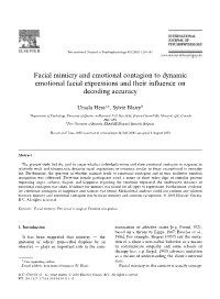 Facial Mimicry and Emotional Contagion to Dynamic Emotional Facial Expressions and Their Inffuence on Decoding Accuracy
