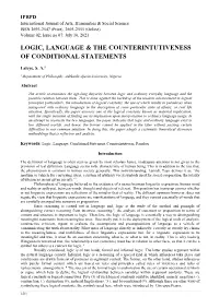 Logic, Language & the Counterintutiveness Of