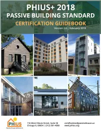 PHIUS+ 2018 Passive Building Standard Certification Guidebook