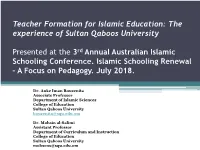 The Experience of Sultan Qaboos University Presented at the 3Rd