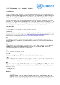 UNECE Tram and Metro Statistics Metadata Introduction File Structure
