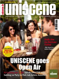 UNISCENE Goes Open Air Ab Samstag, Den 7