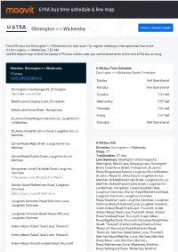 619A Bus Time Schedule & Line Route