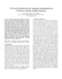 A Novel Architecture for Antenna Arrangement in Wireless Cellular CDMA Systems