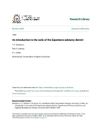 An Introduction to the Soils of the Esperance Advisory District
