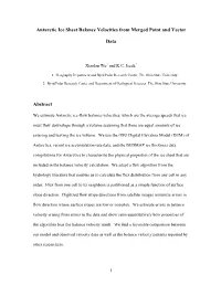Antarctic Ice Sheet Balance Velocities from Merged Point and Vector Data Abstract