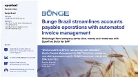 Bunge Brazil Streamlines Accounts Payable with Automated Invoice