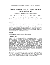 Did William Shakespeare and Thomas Kyd Write Edward Iii ?