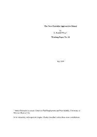 The Neo-Chartalist Approach to Money by L. Randall Wray