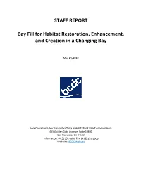 Bay Fill for Habitat Restoration, Enhancement, and Creation in a Changing Bay