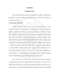 CHAPTER I INTRODUCTION in This Chapter, the Writer Presents (A) Background of the Study, (B) Statements of the Problem, (C) Purp
