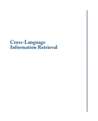 Cross-Language Information Retrieval