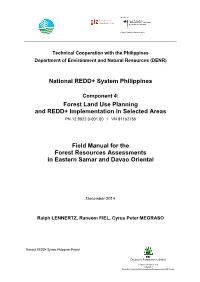 Field Manual for the Forest Resources Assessments in Eastern Samar and Davao Oriental