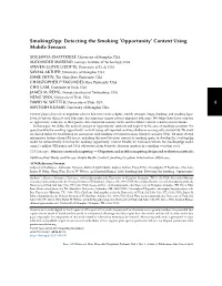 4 Smokingopp: Detecting the Smoking 'Opportunity' Context