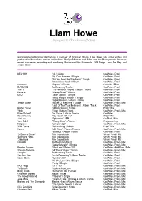 Liam Howe Complete CV