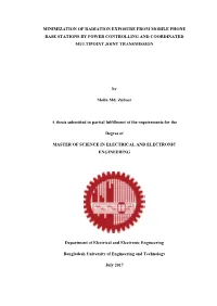 Minimization of Radiation Exposure from Mobile Phone Base Stations by Power Controlling and Coordinated Multipoint Joint Transmission