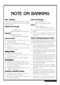 Note on Banking