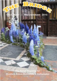 The Bridge for October and November