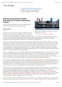 Why Australia Should Go with Germany for Its Future Submarine Project | the Diplomat 02.03.16 09:31