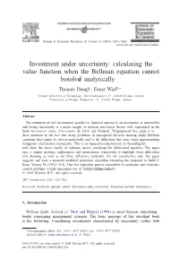 Calculating the Value Function When the Bellman Equation Cannot Be