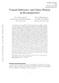 Causal Inference and Data Fusion in Econometrics∗