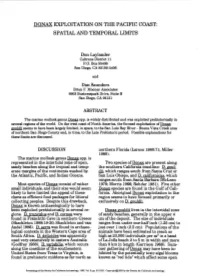 Donax Exploitation on the Pacific Coast: Spatial and Temporal Limits