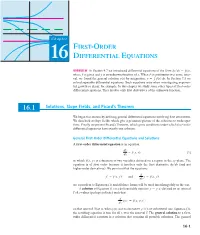 First-Order Differential Equations