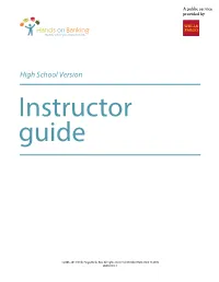 High School Version Instructor Guide