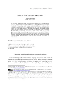 On Future 'Finite' Participles in Azerbaijani