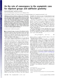 On the Rate of Convergence to the Asymptotic Cone for Nilpotent Groups and Subfinsler Geometry