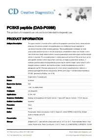 PCSK5 Peptide (DAG-P0988) This Product Is for Research Use Only and Is Not Intended for Diagnostic Use