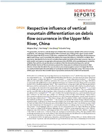 Respective Influence of Vertical Mountain Differentiation on Debris Flow Occurrence in the Upper Min River, China
