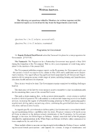 Written Answers
