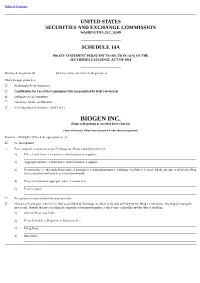 BIOGEN INC. (Name of Registrant As Specified in Its Charter)