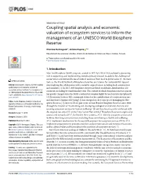 Coupling Spatial Analysis and Economic Valuation of Ecosystem Services to Inform the Management of an UNESCO World Biosphere Reserve