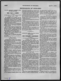 EXTENSIONS of REMARKS April, 7, 1970 EXTENSIONS of REMARKS