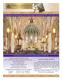 Second Sunday of Advent Very Rev